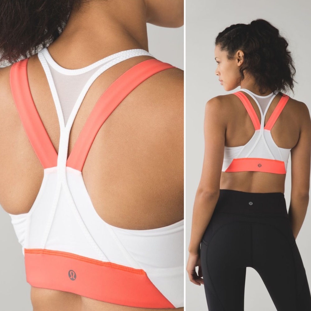Lululemon Ready Set Sweat Bra White Light Flare 4 - Picture 7 of 8